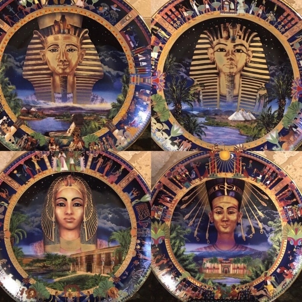 Bradford Exchange~POWER OF‎ ANCIENT EGYPT~ 4 Plates NIB